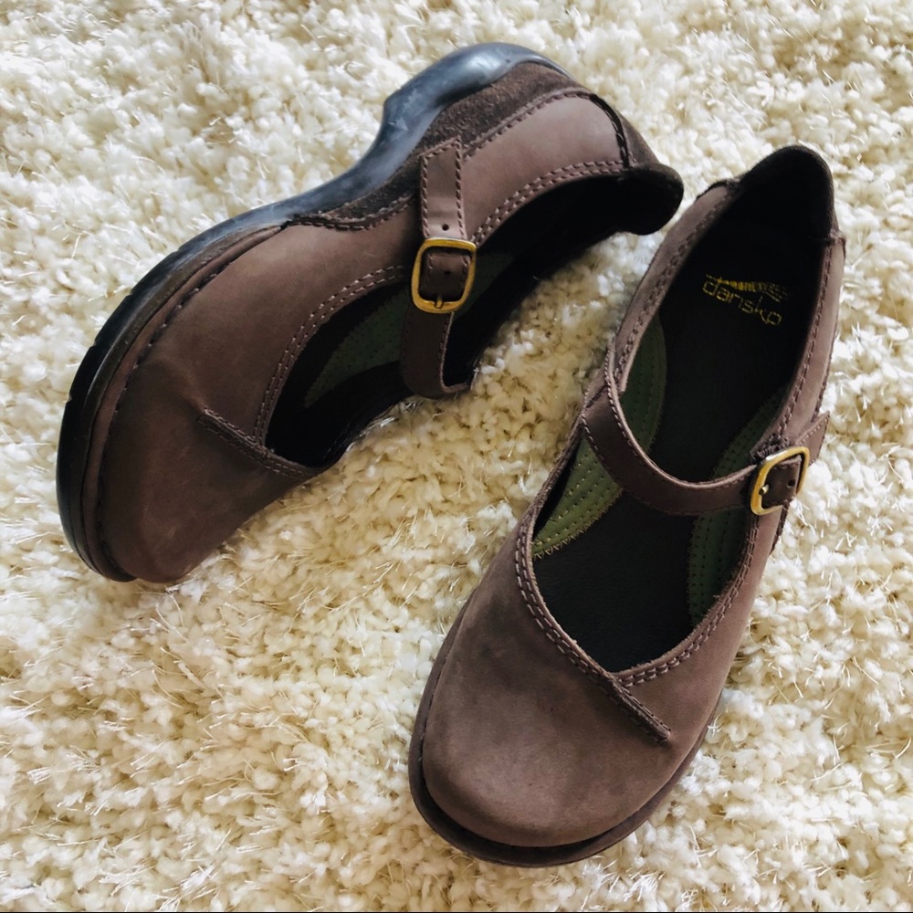 Dansko Arch Support Leather Mary Jane Shoes 36 Gem